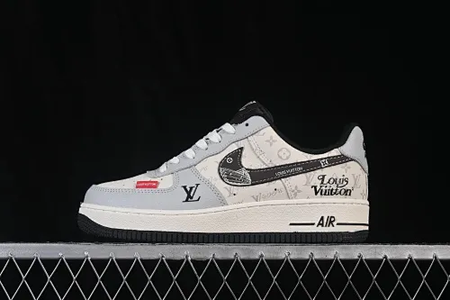 All categories Nk Air Force 1 Air Force series Nk Air Force 1 Low Air Force low-top Nike Air Force 1'07 Low Gray and white contrast Air Force 1 low-top casual sneakers DF0188-138